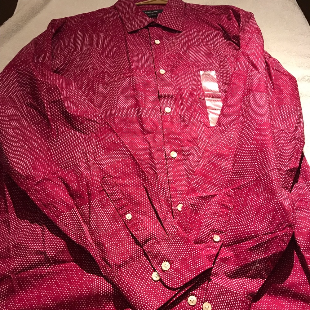 New mens long sleeve button down size large